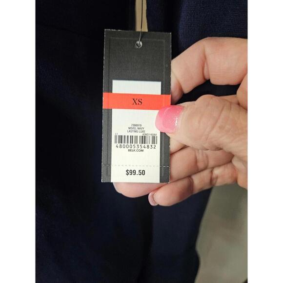 Nwt Crown & Ivy Novel Navy Long Sleeve with Tulle - Picture 6 of 9